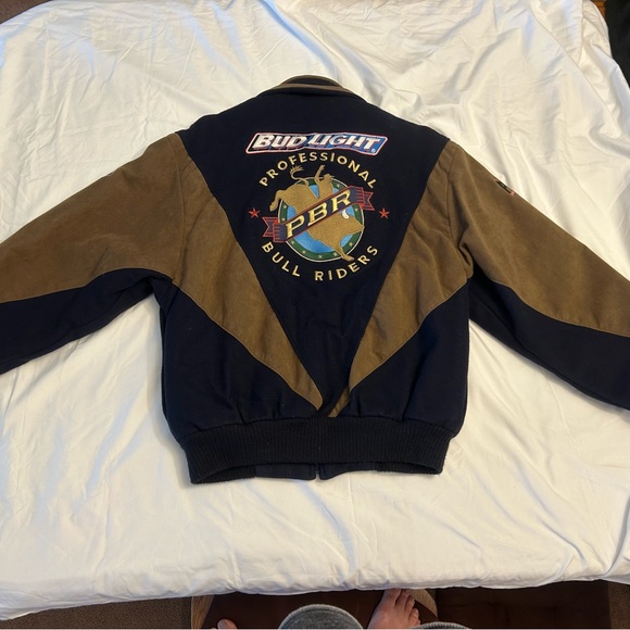 Bud Light PBR Men's Black and Brown Jacket - Picture 1 of 6